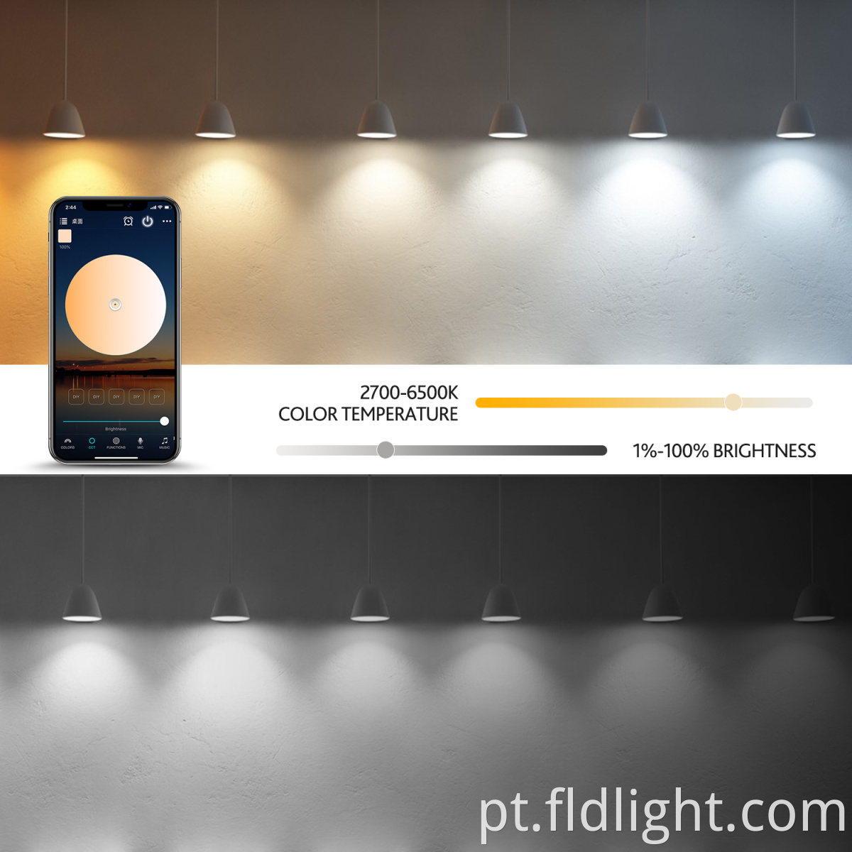 Tuya Alexa Dimmable Color Inteligente Wifi Led Light 